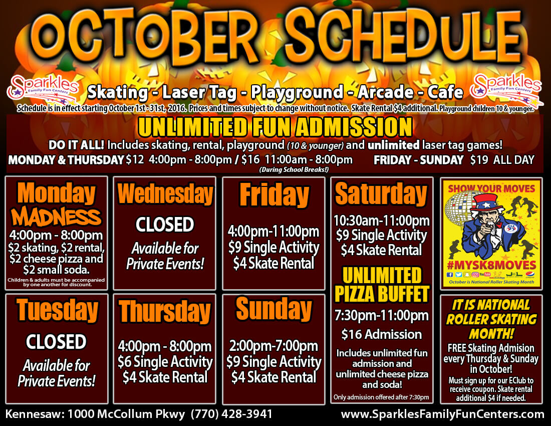 Fall-winter-spring Schedule