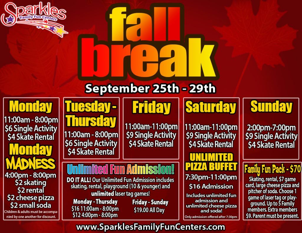 OPEN EVERYDAY during Cobb County’s Fall Break!