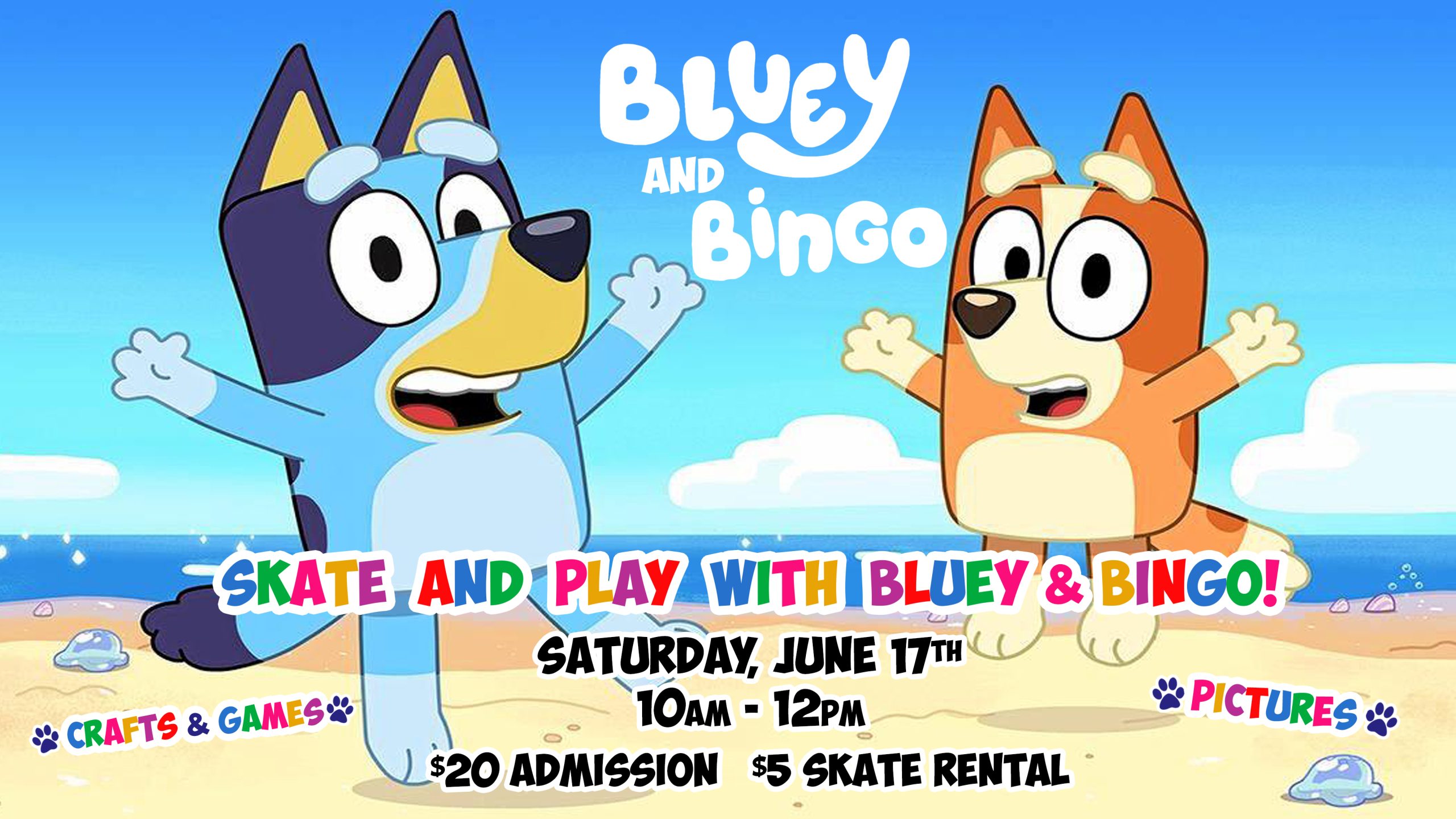 Bluey Skate June 2023 Both Locations